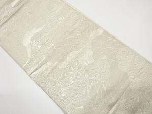 アンティーク　芝草に流水模様織り出し袋帯（材料）